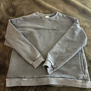 Princess Polly light washed Charcoal gray crewneck